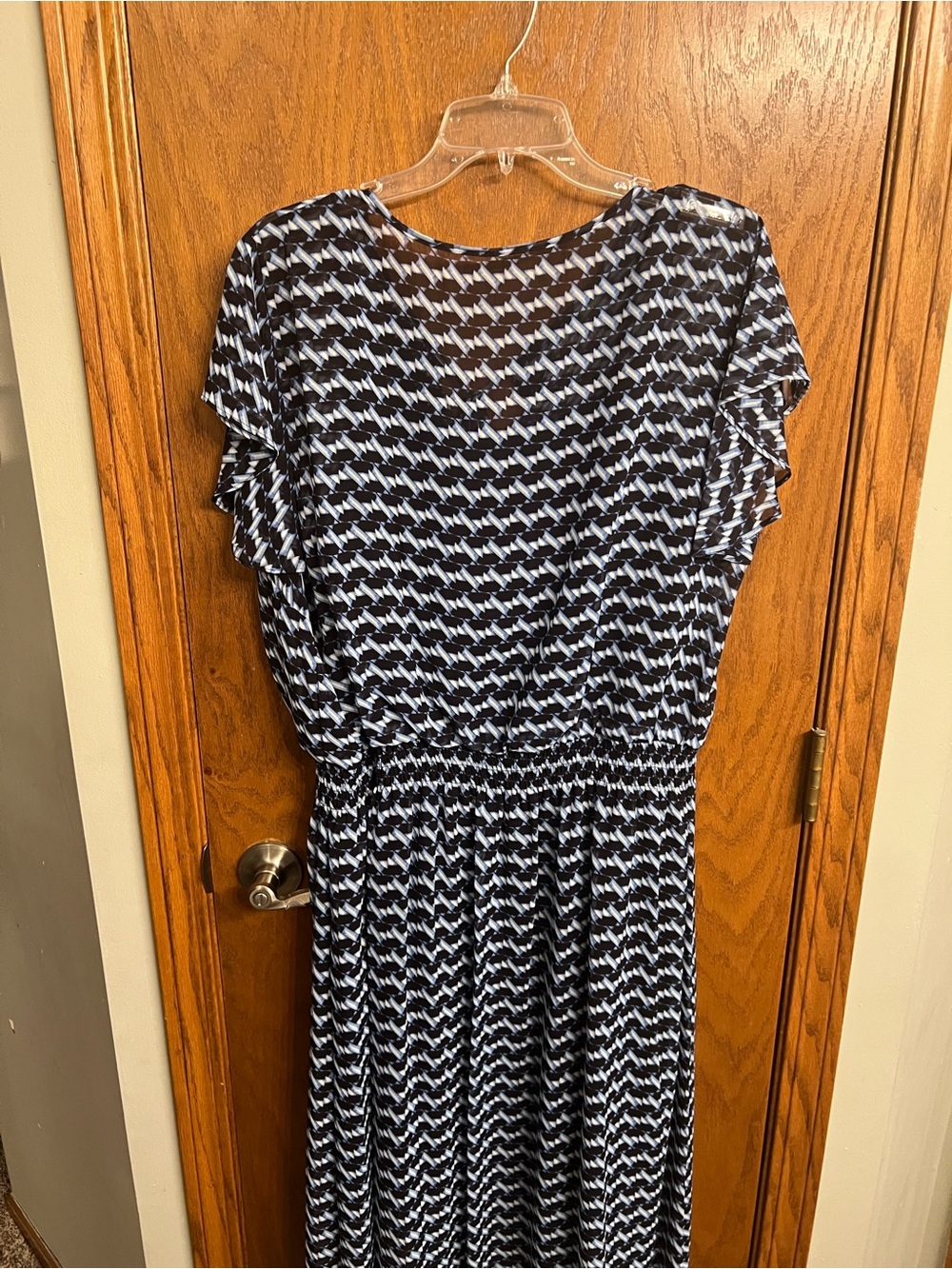 London Times Navy and White Maxi Dress - Picture 7 of 7